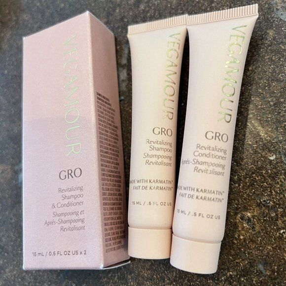 Vegamour GRO Revitalizing Shampoo 15ml + Conditioner 15ml Travel Kit - Picture 2 of 2